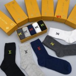 2022年秋冬新作ルイヴィトン ブランド 新品靴下5足セット