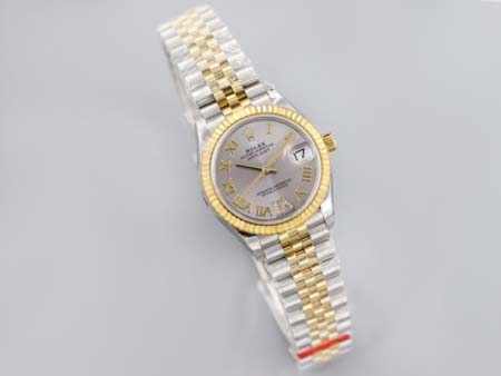 ロレックス女性 高品質31mm石英電池式腕時計