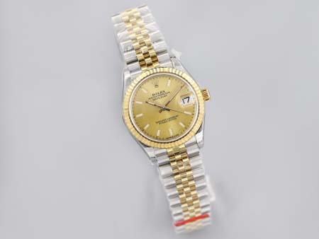 ロレックス女性 高品質31mm石英電池式腕時計