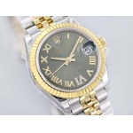 ロレックス女性 高品質31mm石英電池式腕時計