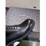 2024年9月30日早秋原版復刻新品入荷PRADA 牛革男性 ショートブーツLIUX工場