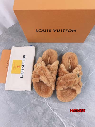 2024年11月25日秋冬高品質新品入荷ルイヴィトン ウールのスリッパ  HY工場