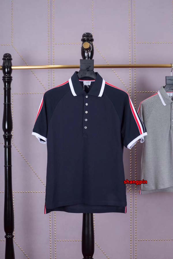 2025年春夏高品質新品 THOM BROWNE ポロシャツ半袖 Tシャツ shp工場