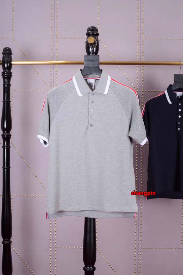 2025年春夏高品質新品 THOM BROWNE ポロシャツ半袖 Tシャツ shp工場