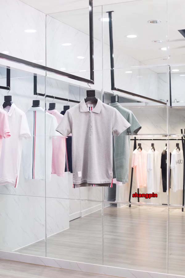 2025年春夏高品質新品 THOM BROWNE ポロシャツ半袖 Tシャツ shp工場