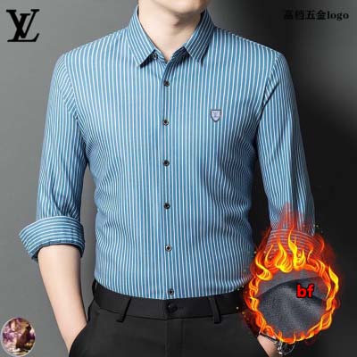 2024年12月10日秋冬高品質ルイヴィトン裏起毛  長袖 シャツ bf工場