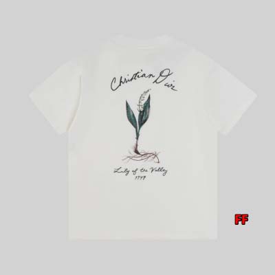 2025年高品質 新品春夏ディオール 半袖Tシャツ 綿 Tシャツ 男女兼用 HUAREN工場