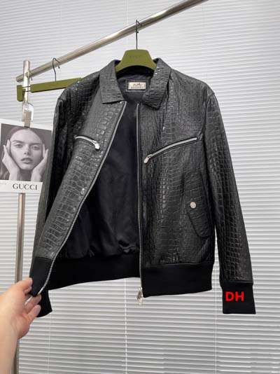 2024年原版復刻秋冬エルメス  本革 ジャケットアウター  ku工場