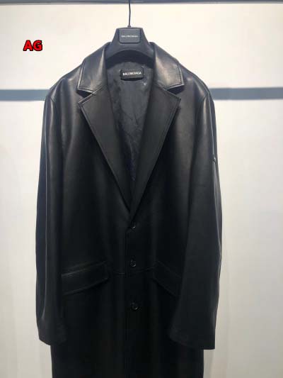 2024年新作原版復刻秋冬バレンシアガ本革 トレンチコート ag工場