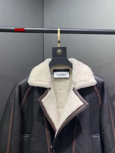 2024年新作原版復刻秋冬LOEWE 皮一体本革 ジャケットアウター   ag工場