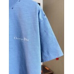 2025年高品質 新品春夏ディオール 半袖Tシャツ 綿 Tシャツ 男女兼用 HUAREN工場