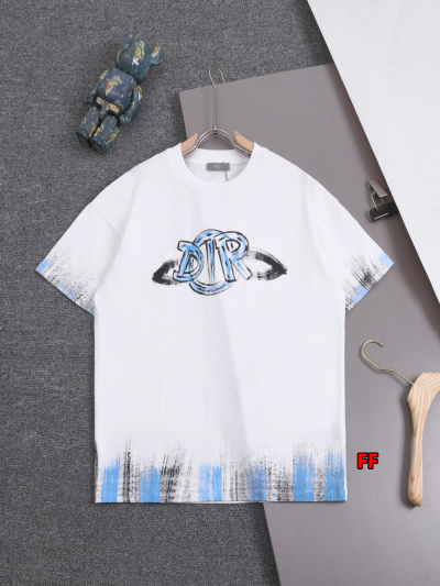 2025年新品春夏ディオール 半袖Tシャツ 綿 Tシャツ 男...