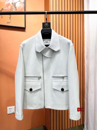 2024年原版復刻秋冬 エルメス   本革 ジャケットアウタ...