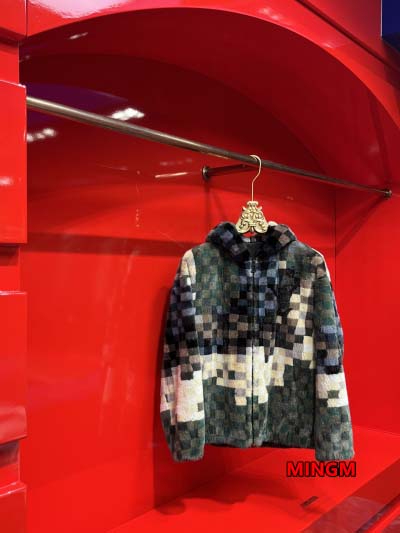 2024年原版復刻秋冬ルイヴィトン本革   ミンク 毛皮ジャ...