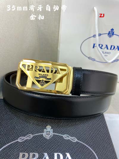 2025年早春新品入荷 PRADA本革 ベルト ZJ工場