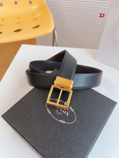 2025年早春新品入荷 PRADA本革 ベルト ZJ工場