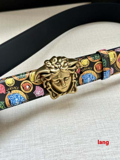 2025年早春新品入荷 ヴェルサーチ  本革 ベルト LANG工場