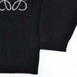 LOEWE -23ssシーズン製品モーデルAnagramポケットニットセーターネジ襟
