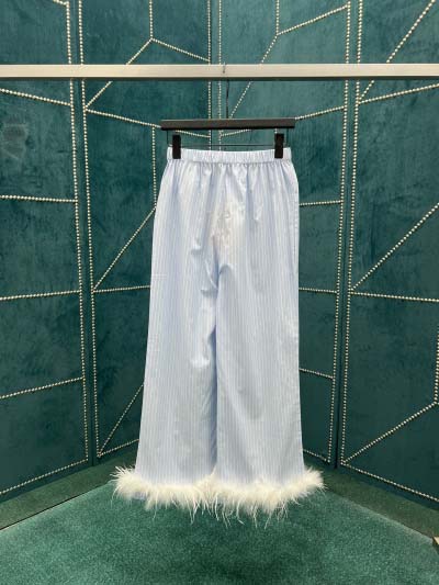 2025年2月21日高品質復刻新品MIUMIUワイドパンツフェザーパンツ  FF工場