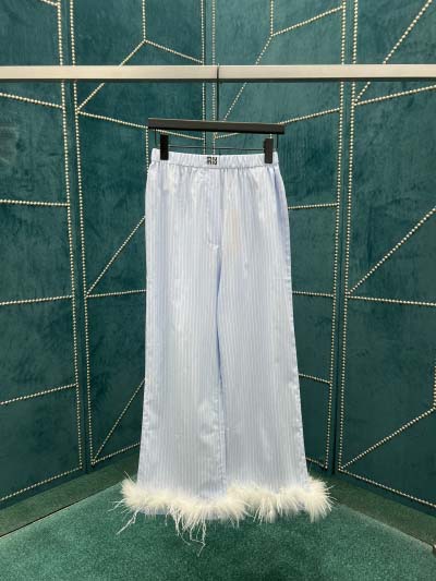 2025年2月21日高品質復刻新品MIUMIUワイドパンツフ...