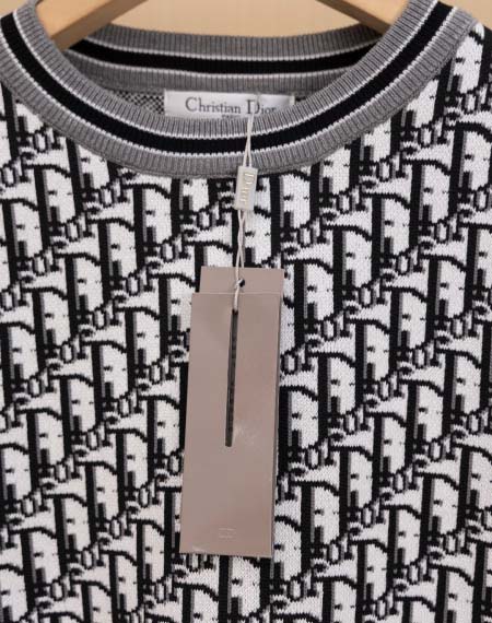 2025年3月14日春夏高品質新品Christian Diorニット半袖Tシャツ  実物写真xiongma工場