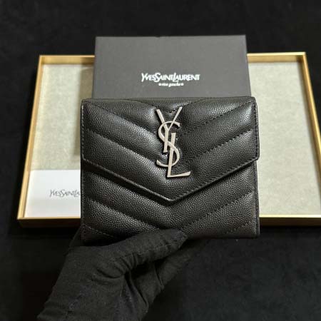 2025年3月17日新品財布 YSL （SAINT LAURENT） 414404 13*9*3CM   zy工場