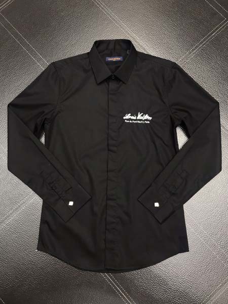 2025年3月19日高品質新作Louis Vuitton長袖のスリムシャツ HoHo工場