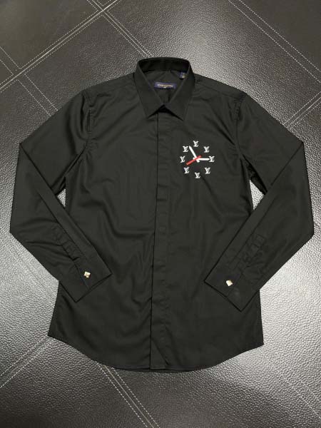 2025年3月19日高品質新作Louis Vuitton長袖のスリムシャツ HoHo工場