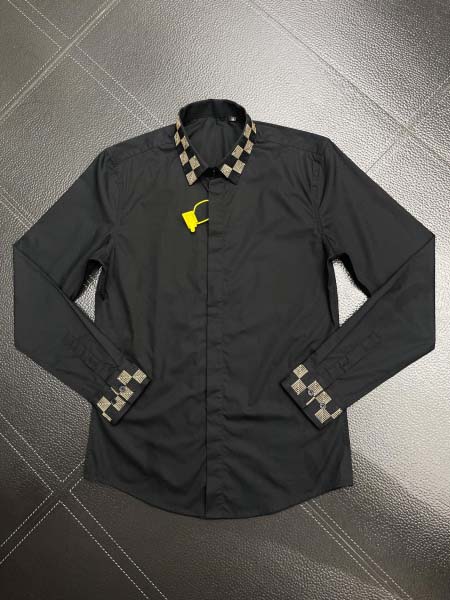 2025年3月19日高品質新作Louis Vuitton長袖のスリムシャツ HoHo工場