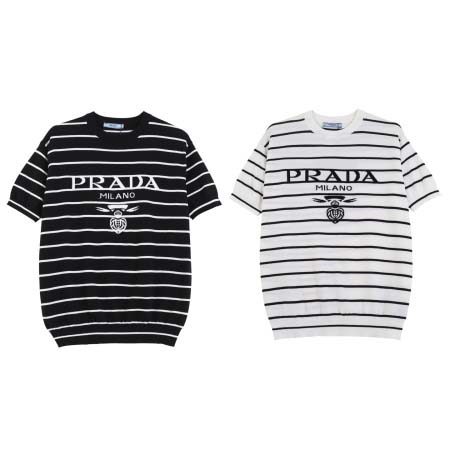 2025年3月1日春夏高品質新品PRADAニット半袖 tシャ...