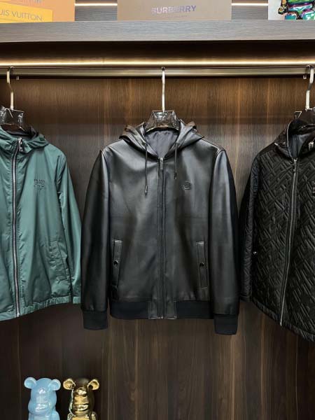 2025年3月10日春秋高品質新品Zegnaジャケット本革a...