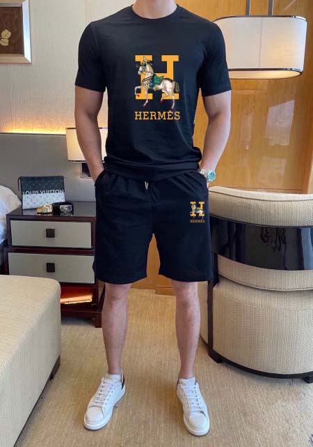 2025年3月29日入荷新作HERMES夏メンズ 上下セット...