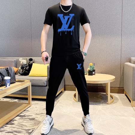 2025年4月2日入荷新作Louis Vuitton夏メンズ 上下セットM-5XL/zhan工場
