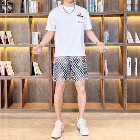 2025年4月2日入荷新作Louis Vuitton夏メンズ 上下セットM-5XL/zhan工場