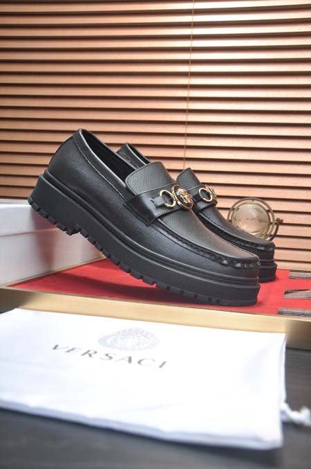 2025年4月10日入荷新品Versaceおすすめ人気メンズ靴本革製ギフト/誕生日/TL工場