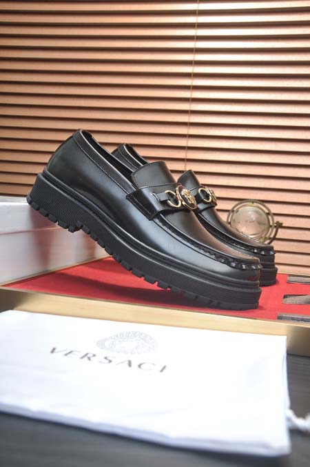 2025年4月10日入荷新品Versaceおすすめ人気メンズ靴本革製ギフト/誕生日/TL工場