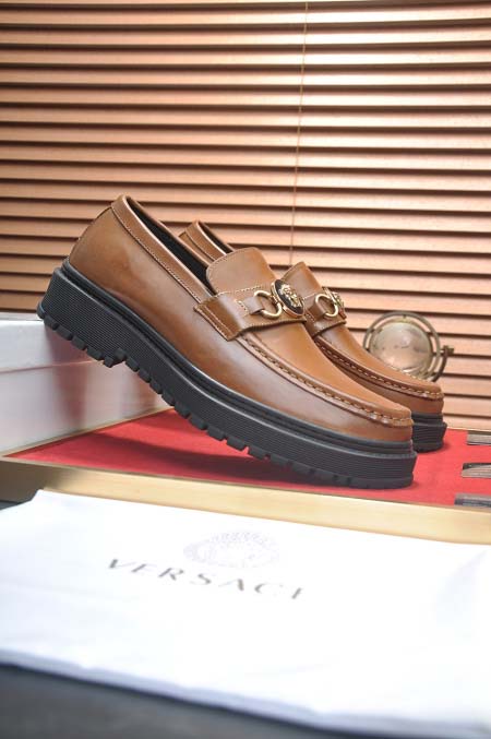 2025年4月10日入荷新品Versaceおすすめ人気メンズ靴本革製ギフト/誕生日/TL工場
