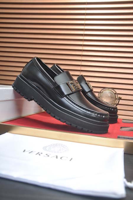 2025年4月10日入荷新品Versaceおすすめ人気メンズ靴本革製ギフト/誕生日/TL工場