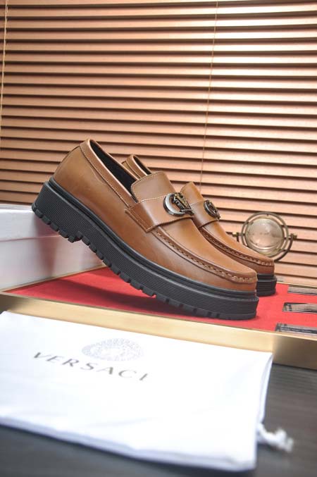 2025年4月10日入荷新品Versaceおすすめ人気メンズ靴本革製ギフト/誕生日/TL工場
