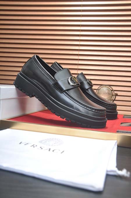 2025年4月10日入荷新品Versaceおすすめ人気メンズ靴本革製ギフト/誕生日/TL工場