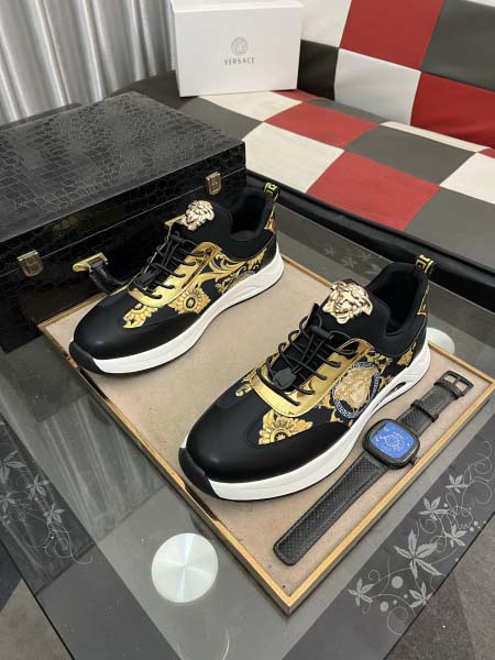 2025年4月10日入荷新品VERSACEカジュアルシューズ/スニーカー｜メンズ革靴本革製ギフト/誕生日/TL工場