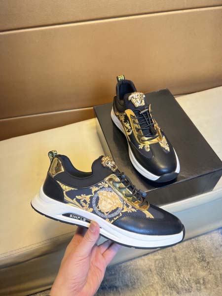 2025年4月11日入荷新品Versaceカジュアルシューズ/スニーカー｜メンズ革靴本革製ギフト/誕生日/TL工場