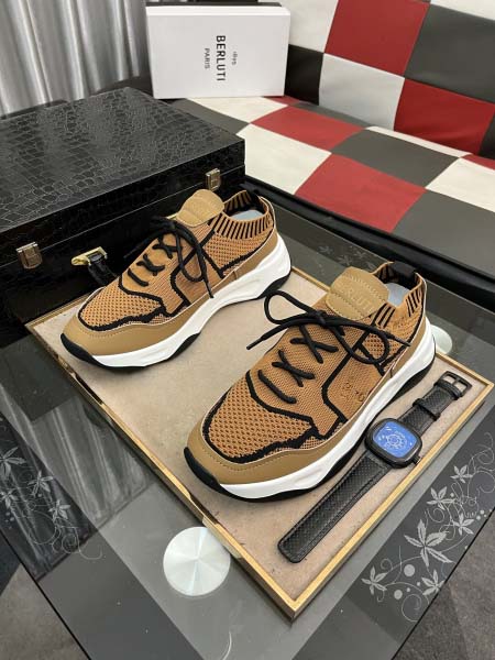 2025年4月11日入荷新品berlutiカジュアルシューズ/スニーカー｜メンズ革靴本革製ギフト/誕生日/TL工場