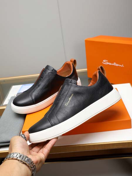 2025年4月11日入荷新品Santoniカジュアルシューズ/スニーカー｜メンズ革靴本革製ギフト/誕生日/TL工場