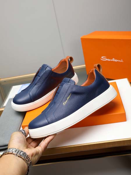 2025年4月11日入荷新品Santoniカジュアルシューズ/スニーカー｜メンズ革靴本革製ギフト/誕生日/TL工場