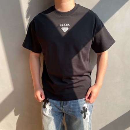 2025年4月21日入荷新作Prada半袖 Tシャツ★誕生日プレゼント/結婚祝い/内祝い/贈り物/LD工場S-XXL