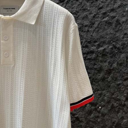 2025年4月21日入荷新作Thom Browneニット半袖 Tシャツ★誕生日プレゼント/結婚祝い/内祝い/贈り物/LD工場M-3XL