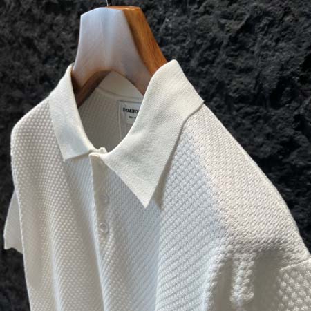 2025年4月21日入荷新作Thom Browne半袖ポロシャツ★誕生日プレゼント/結婚祝い/内祝い/贈り物/YI+YI工場M-3XL