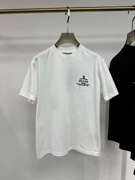 2025年4月24日入荷新作PRADA半袖Tシャツ 原版复刻高級品香港の会社超厳選★入手困難/誕生日プレゼント/yinx工場S-XXL