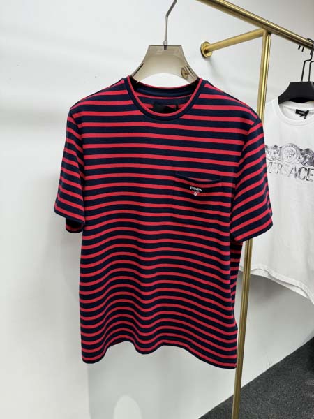 2025年4月24日入荷新作PRADA半袖Tシャツ 原版复刻高級品香港の会社超厳選★入手困難/誕生日プレゼント/yinx工場S-XL